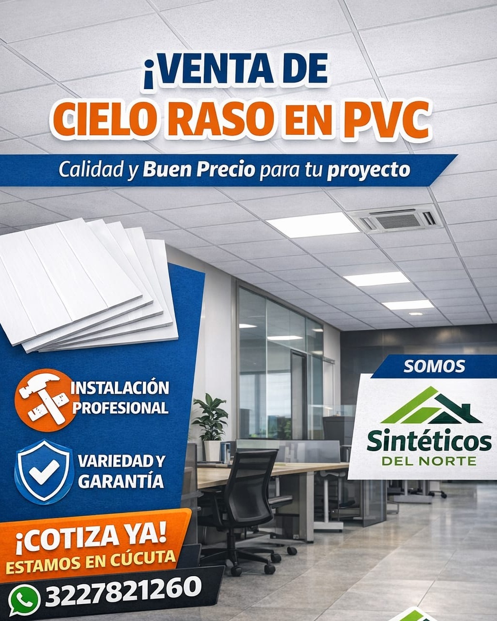 Cielos rasos PVC en Cúcuta
